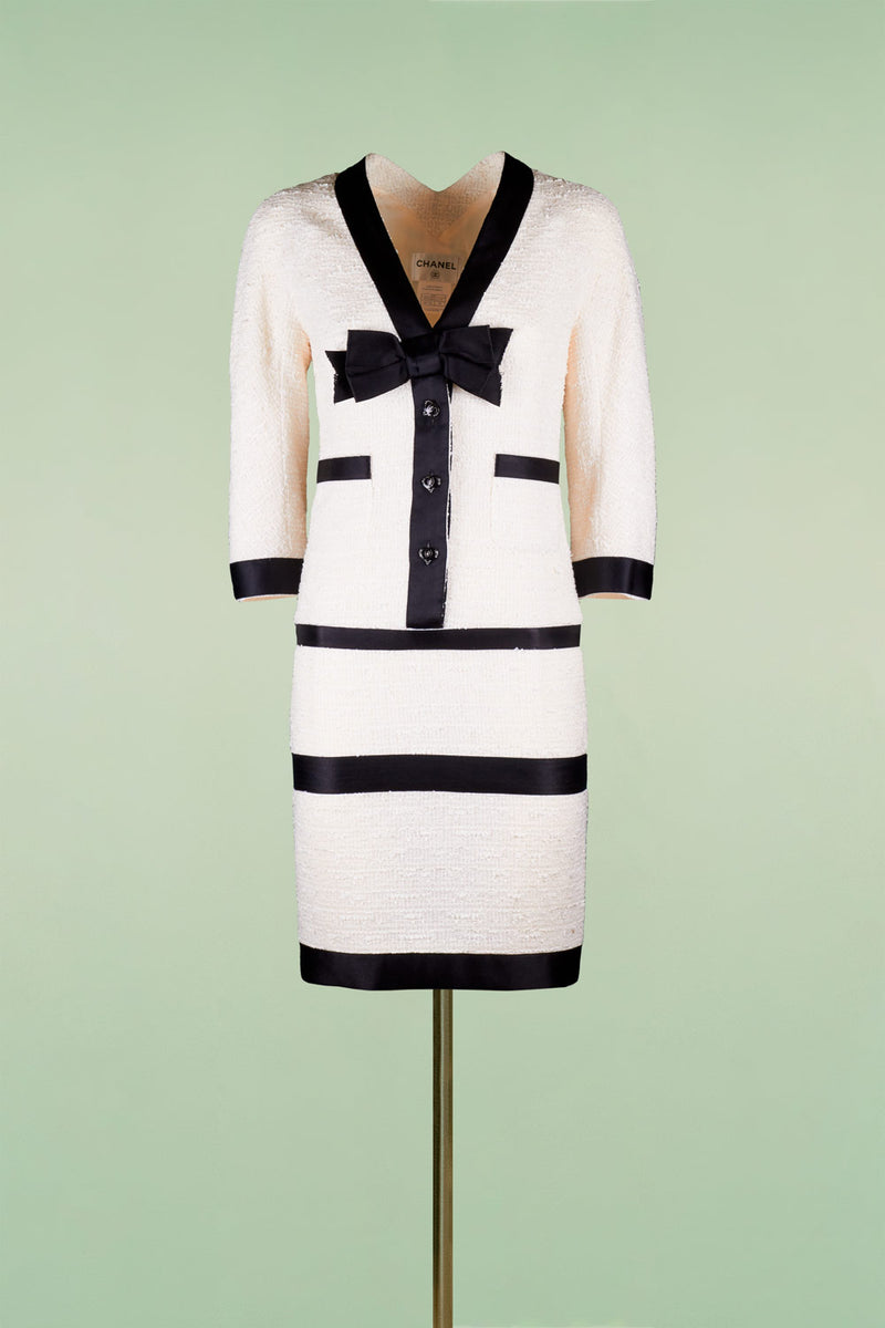 Coco Chanel Abito Bianco Chanel Vestito Chanel Vintage Abito Coco