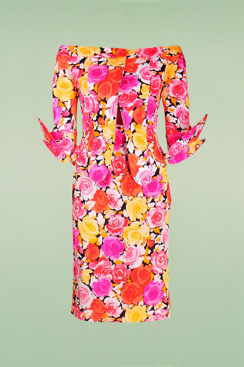 Ensemble Gianfranco Ferré Haute Couture – Veste, Débardeur, Pantalon – Soie Rose – Taille 48