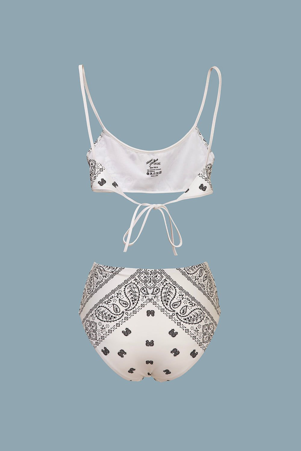 Costume Bikini Bandana Bianco – Madame Pauline Vintage