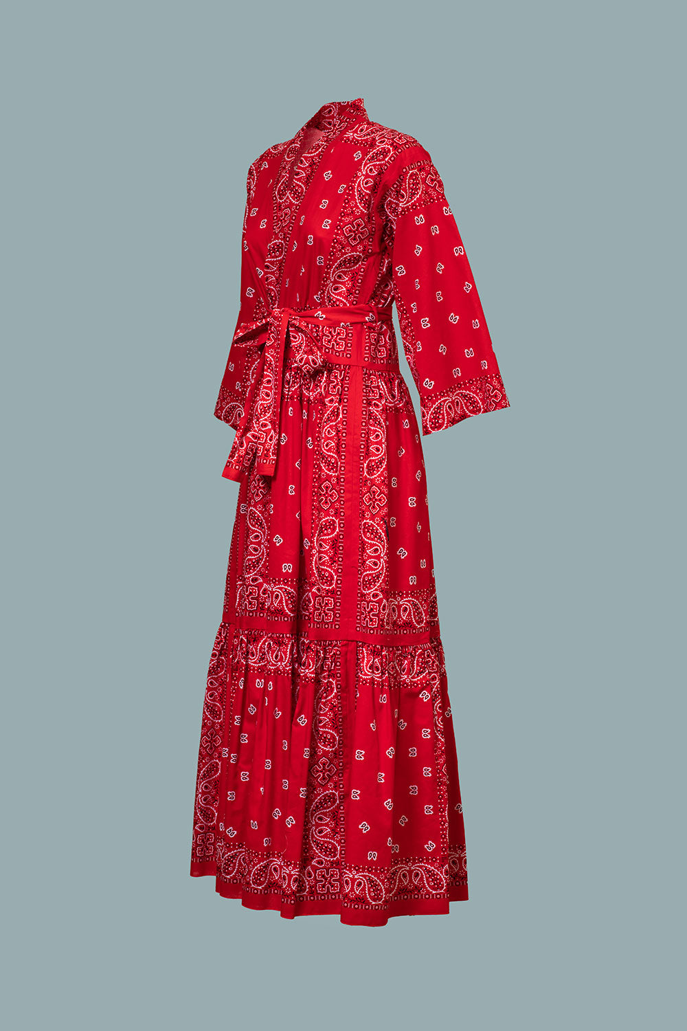 Abito Kimono Bandana Rosso – Madame Pauline Vintage